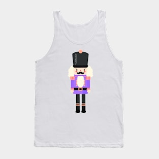 Purple and Black Christmas Nutcracker Toy Soldier Graphic Art Tank Top